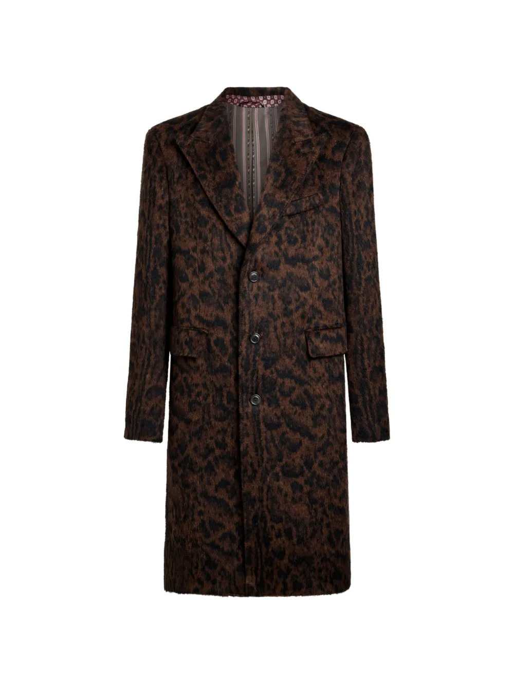 Etro Men Jacquard Coat With Animal Print ETRO