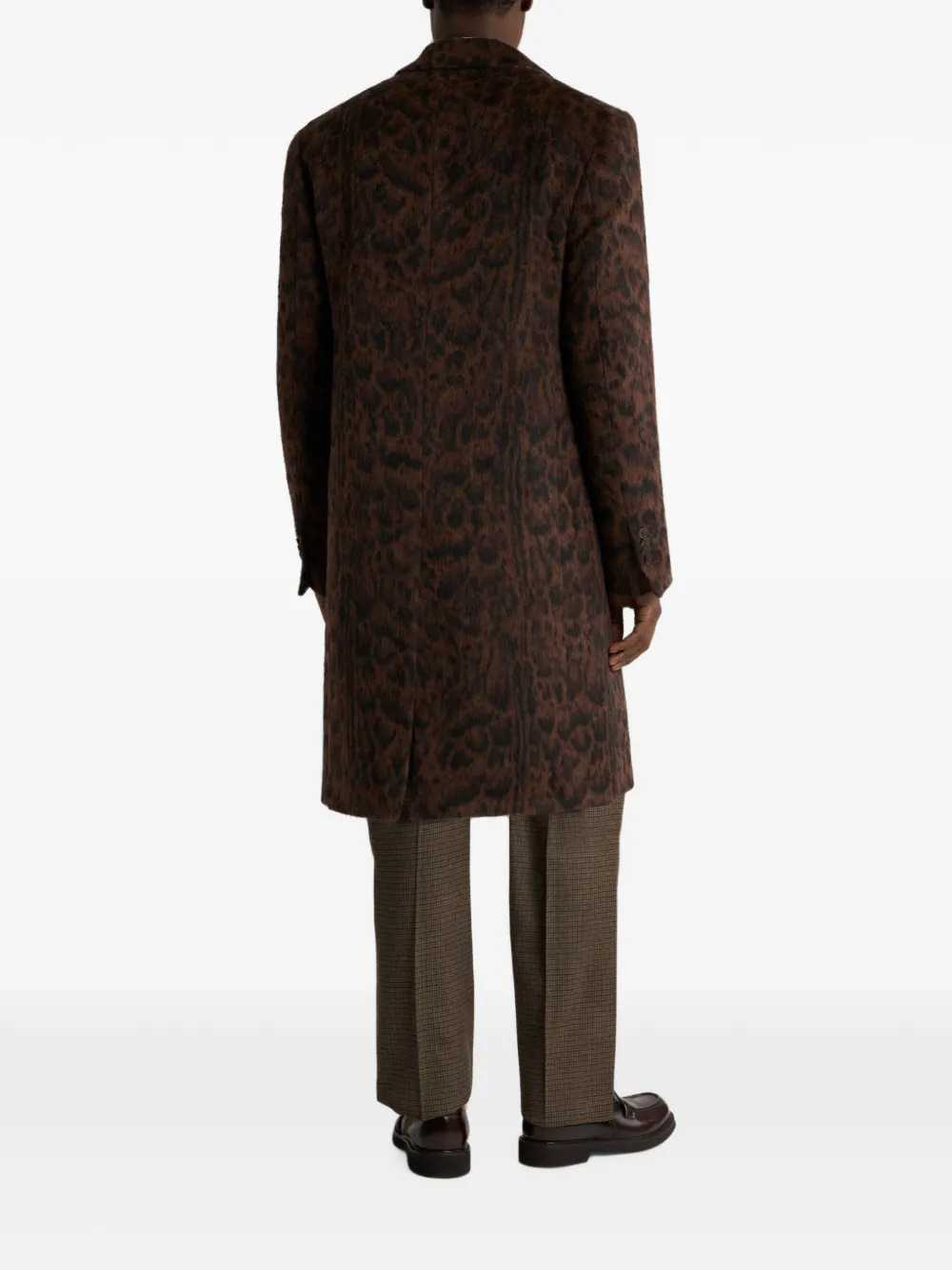 Etro Men Jacquard Coat With Animal Print ETRO