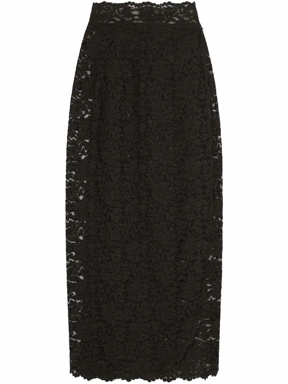 Dolce & Gabbana Women Floral Lace Midi Skirt DOLCE & GABBANA