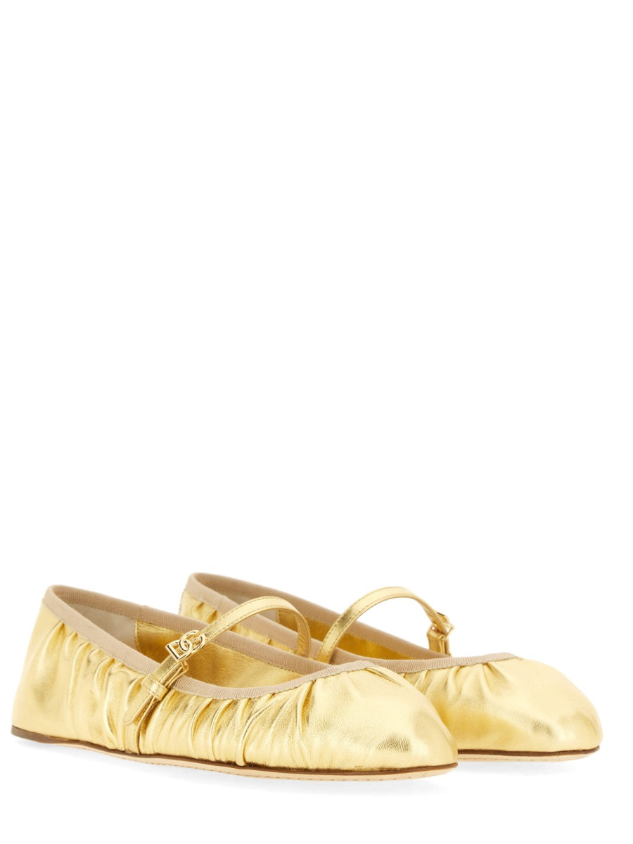 Dolce & Gabbana Women Mordoré Nappa Ballerina DOLCE & GABBANA
