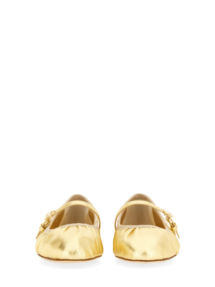 Dolce & Gabbana Women Mordoré Nappa Ballerina DOLCE & GABBANA