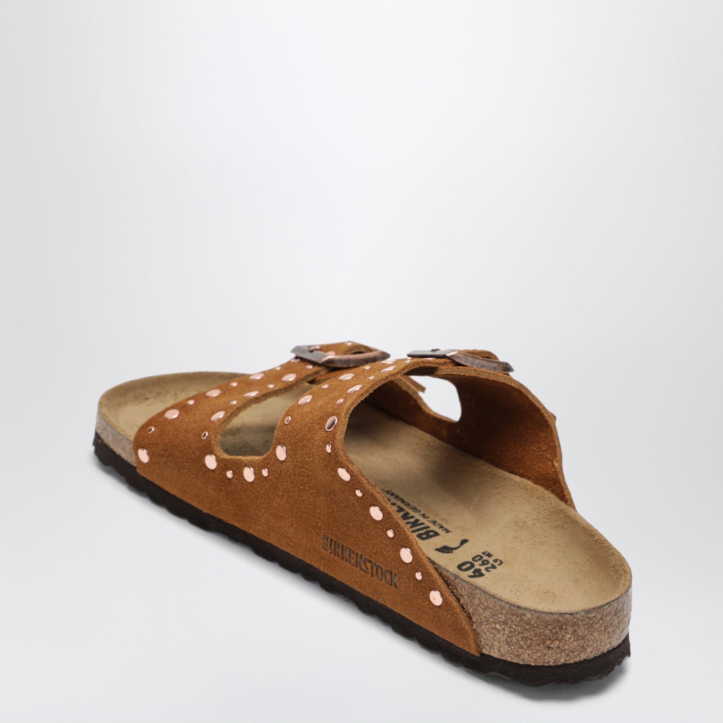 Birkenstock Arizona Rivet Slides In Suede Leather With Studs Women Birkenstock