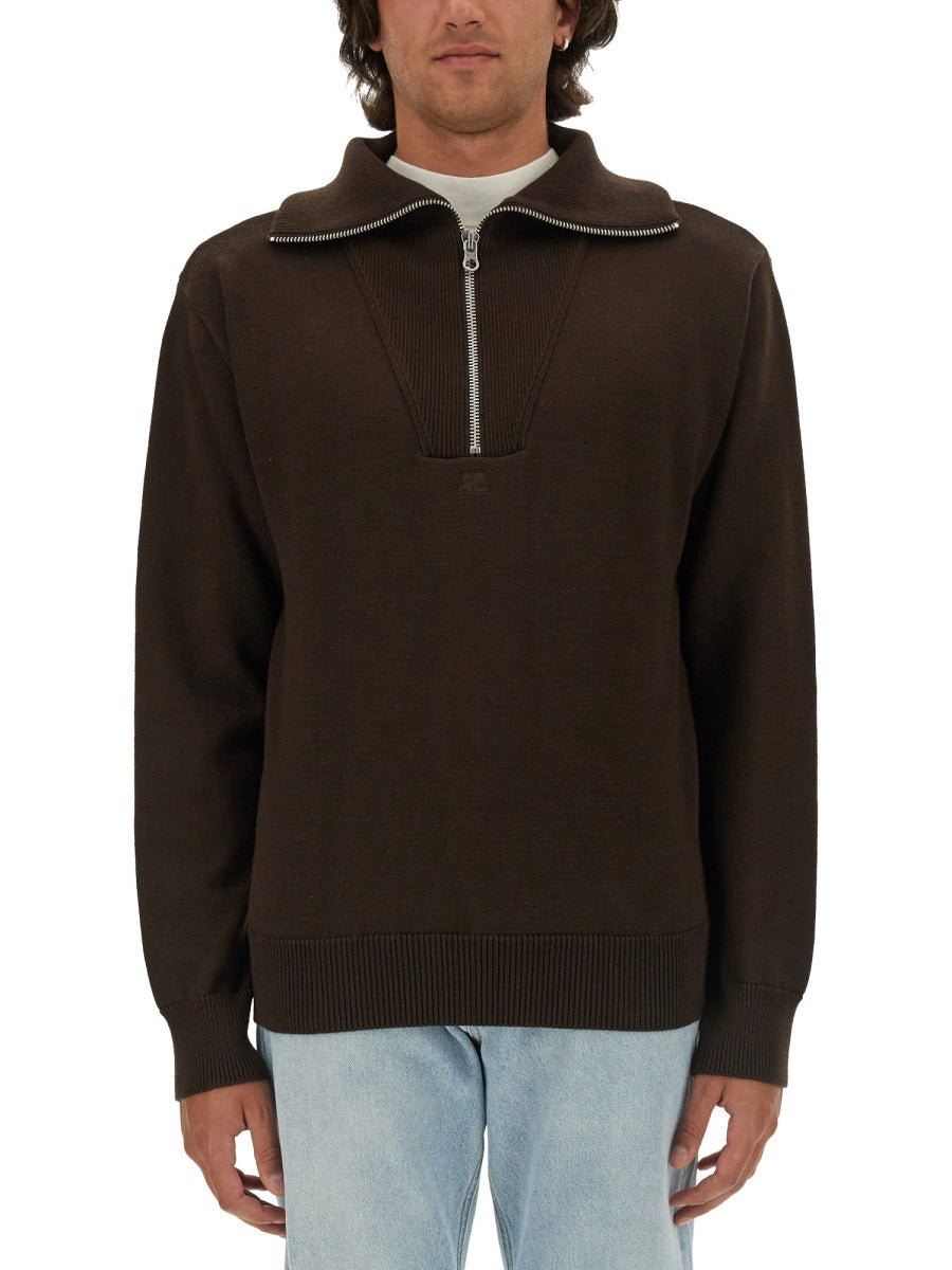 Courreges Men Knitted Polo. COURREGES