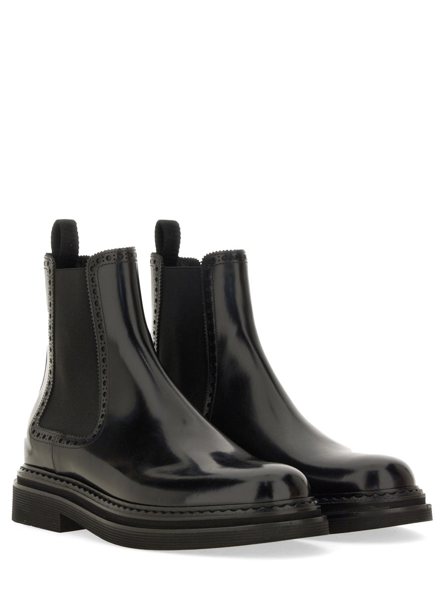 Dolce & Gabbana Men Brushed Leather Boot DOLCE & GABBANA