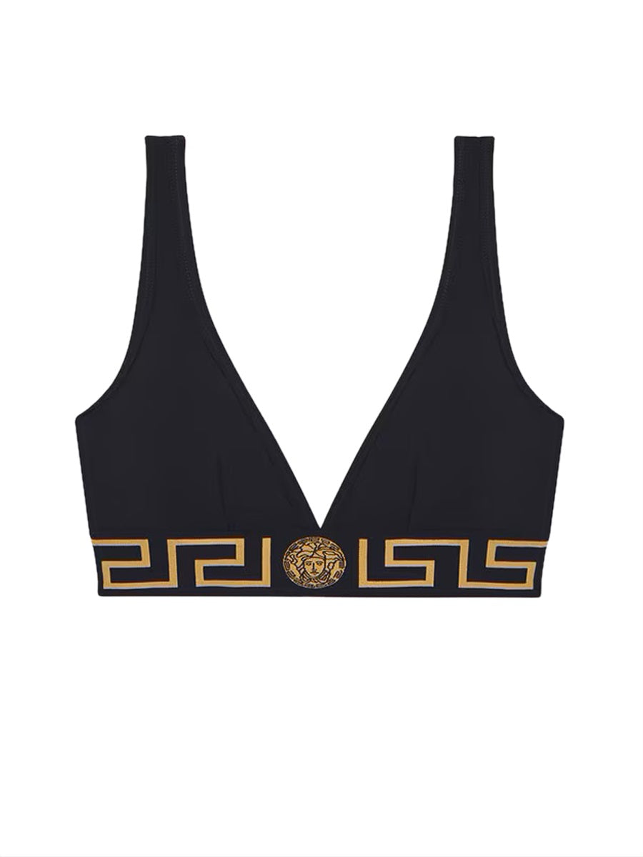 Versace Women Cotton Jersey Triangle Bralette VERSACE