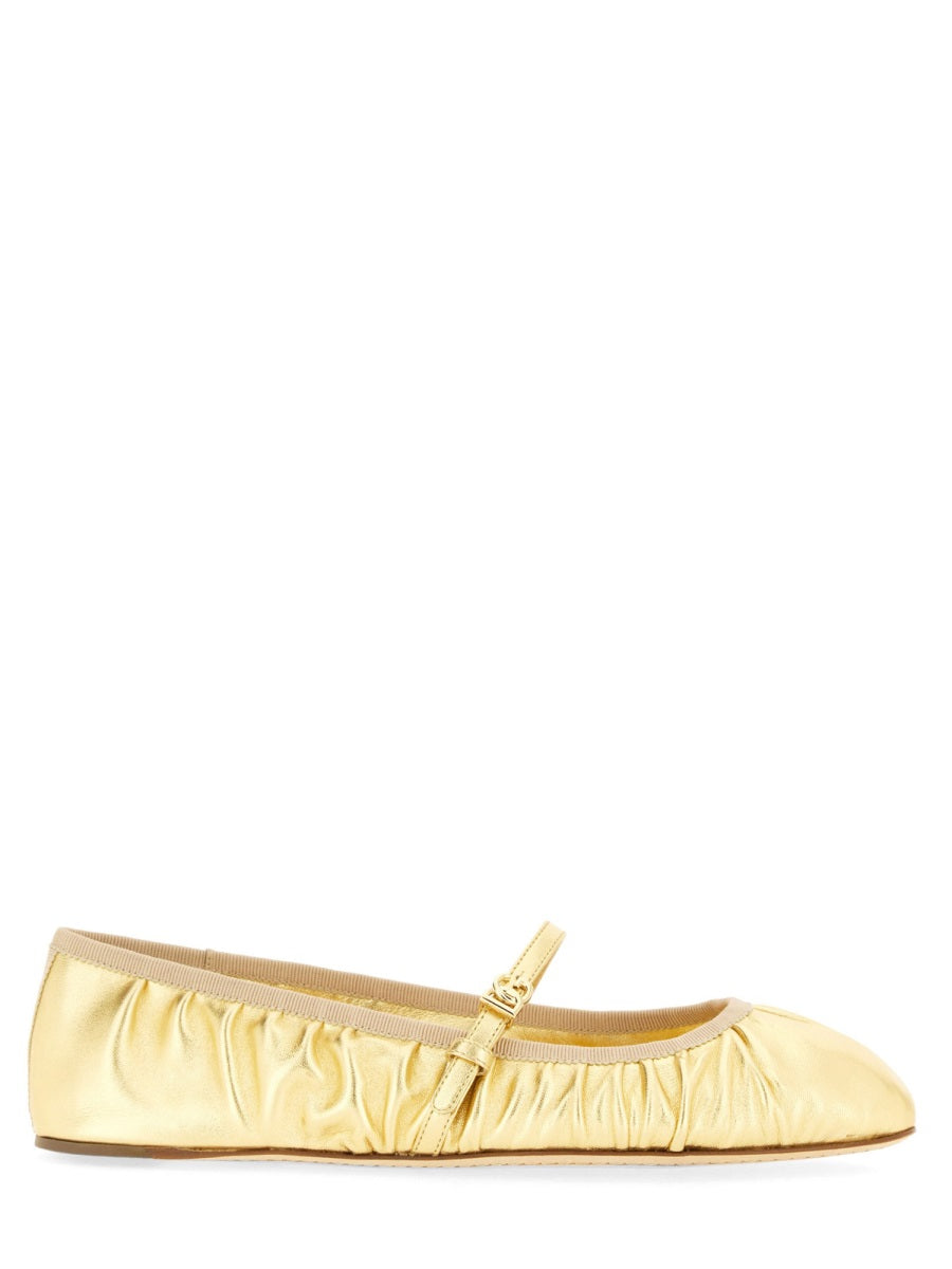 Dolce & Gabbana Women Mordoré Nappa Ballerina DOLCE & GABBANA