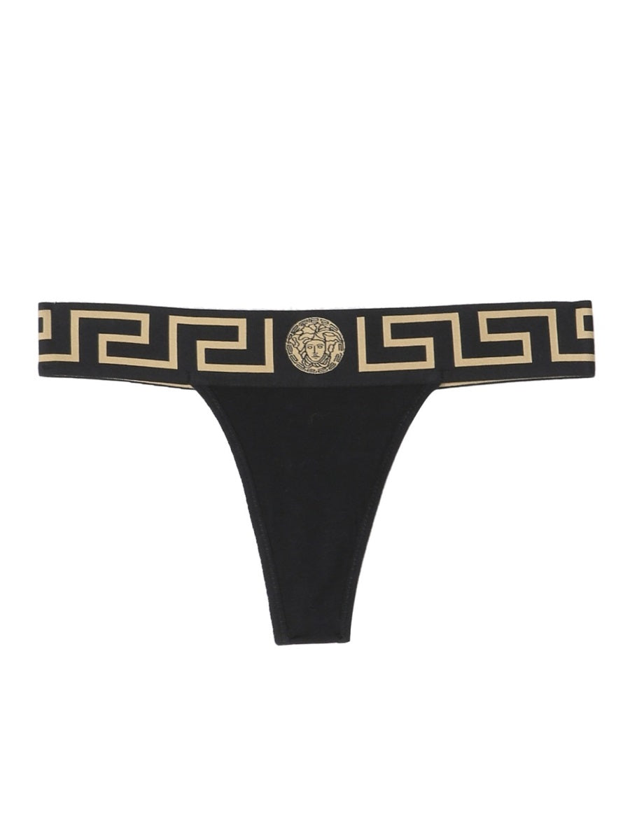 Versace Women Thong With Greek VERSACE