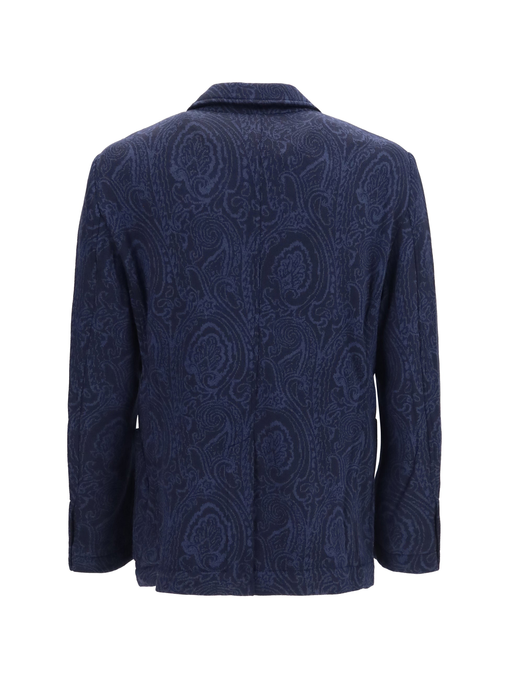 Etro Men Single-Breasted Arnica Jacquard Wool-Blend Jacket ETRO