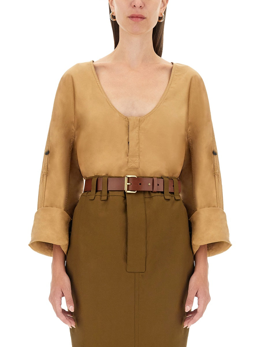 Saint Laurent Women Blusa Henley SAINT LAURENT