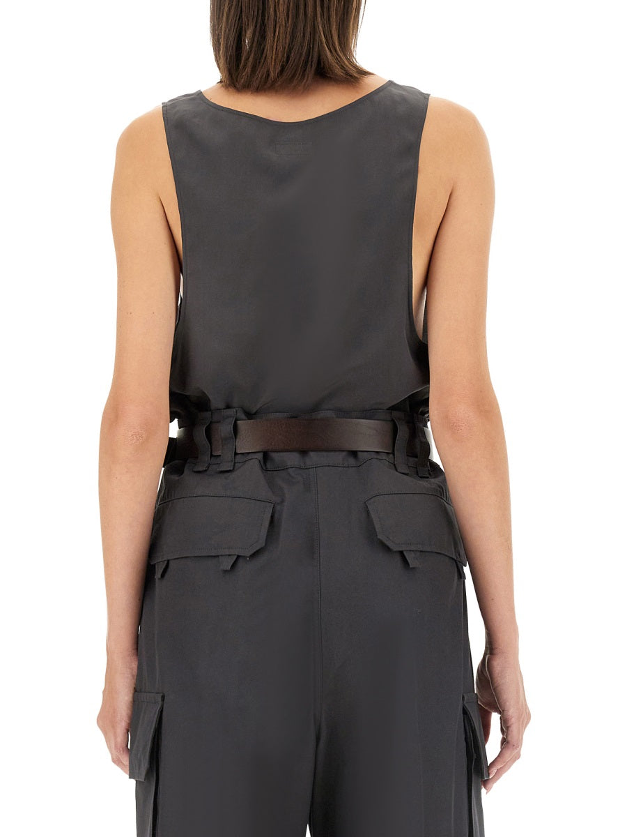 Saint Laurent Women Tank Top "Henley" SAINT LAURENT