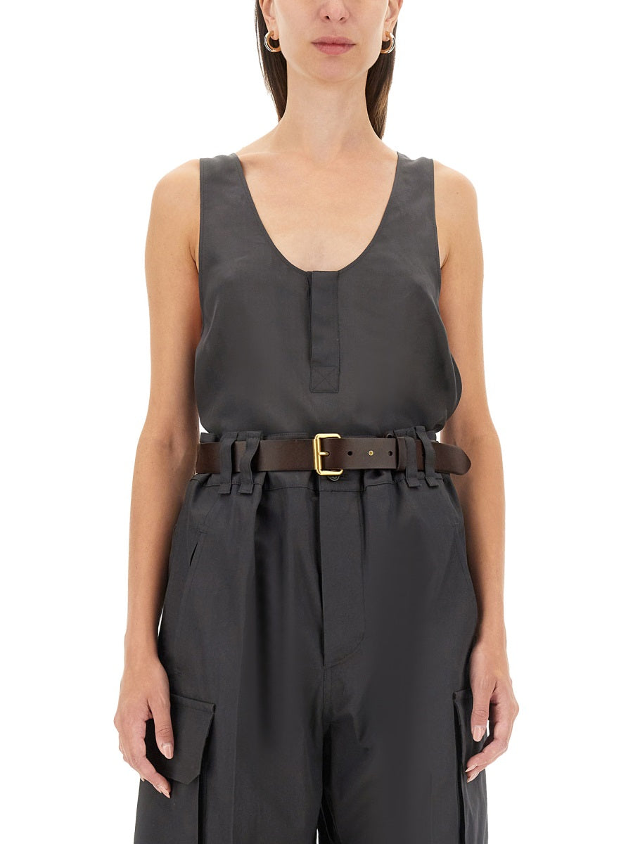 Saint Laurent Women Tank Top "Henley" SAINT LAURENT