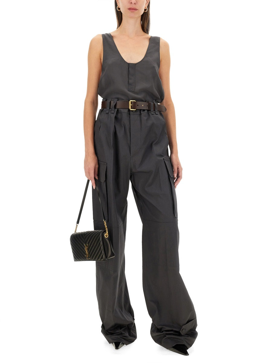 Saint Laurent Women Tank Top "Henley" SAINT LAURENT