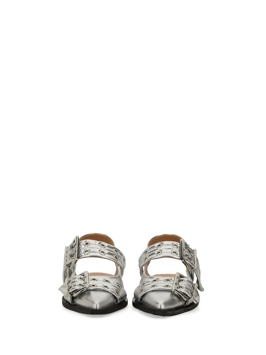 Ganni Women Ballerina With Buckle