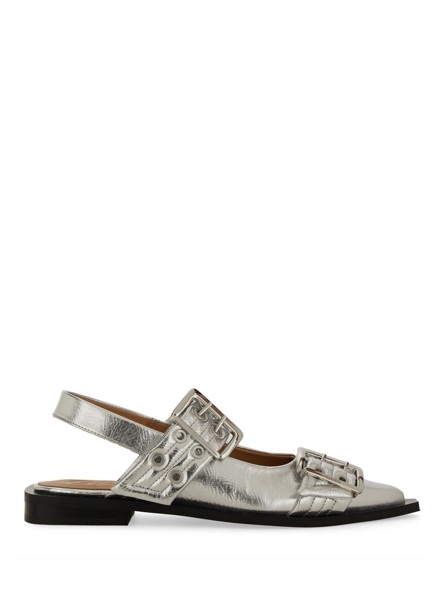 Ganni Women Ballerina With Buckle