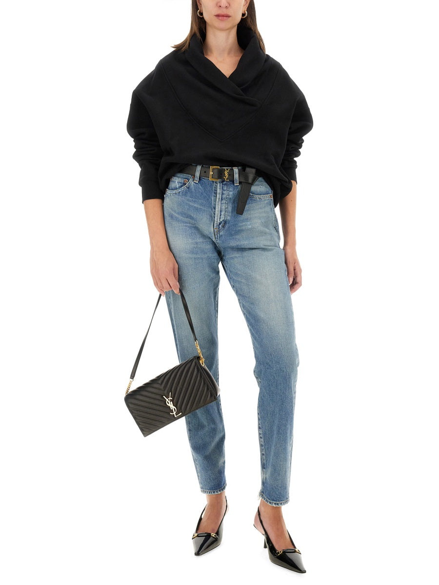 Saint Laurent Women V-Neck Sweatshirt SAINT LAURENT