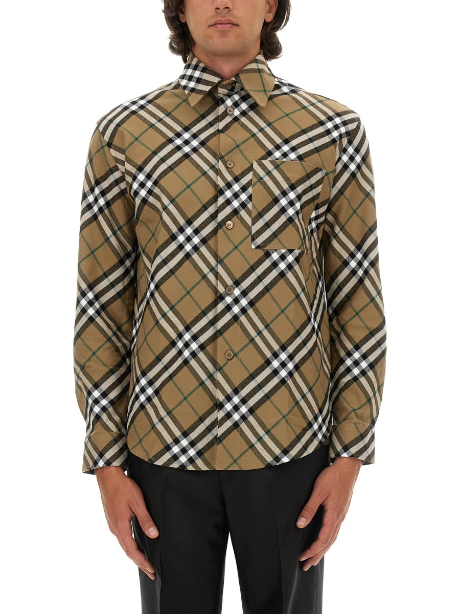 Burberry Men Shirt With Check Pattern BURBERRY