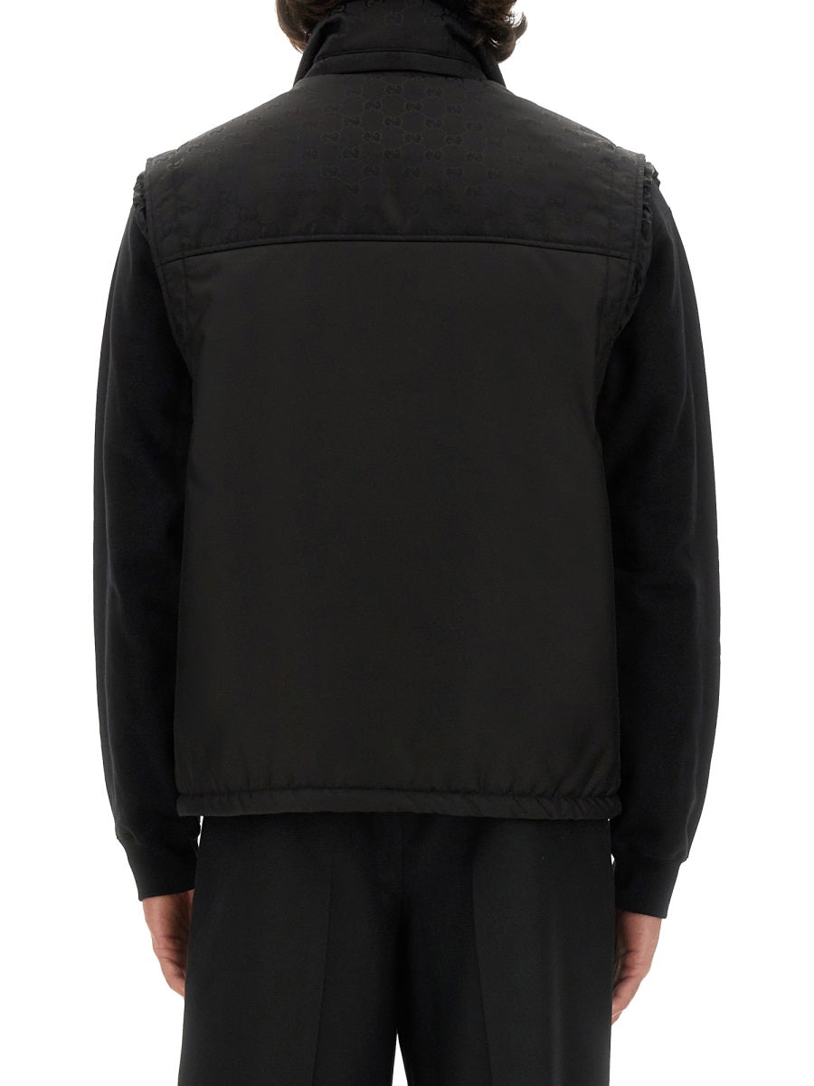 Gucci Men Nylon Gg Vest GUCCI