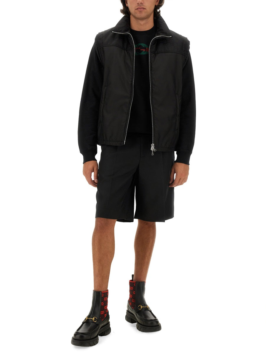 Gucci Men Nylon Gg Vest GUCCI