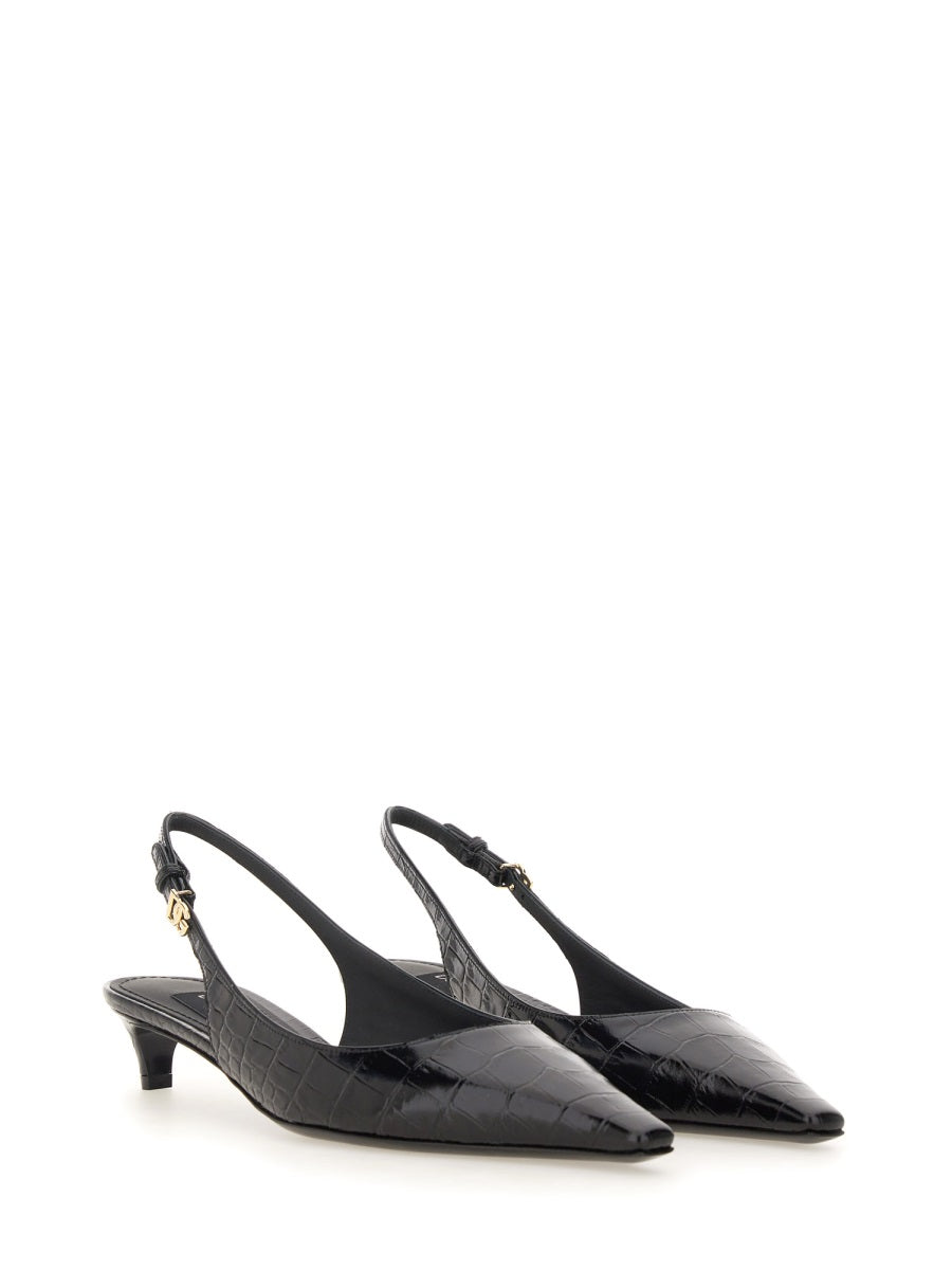 Dolce & Gabbana Women Slingback With Logo DOLCE & GABBANA