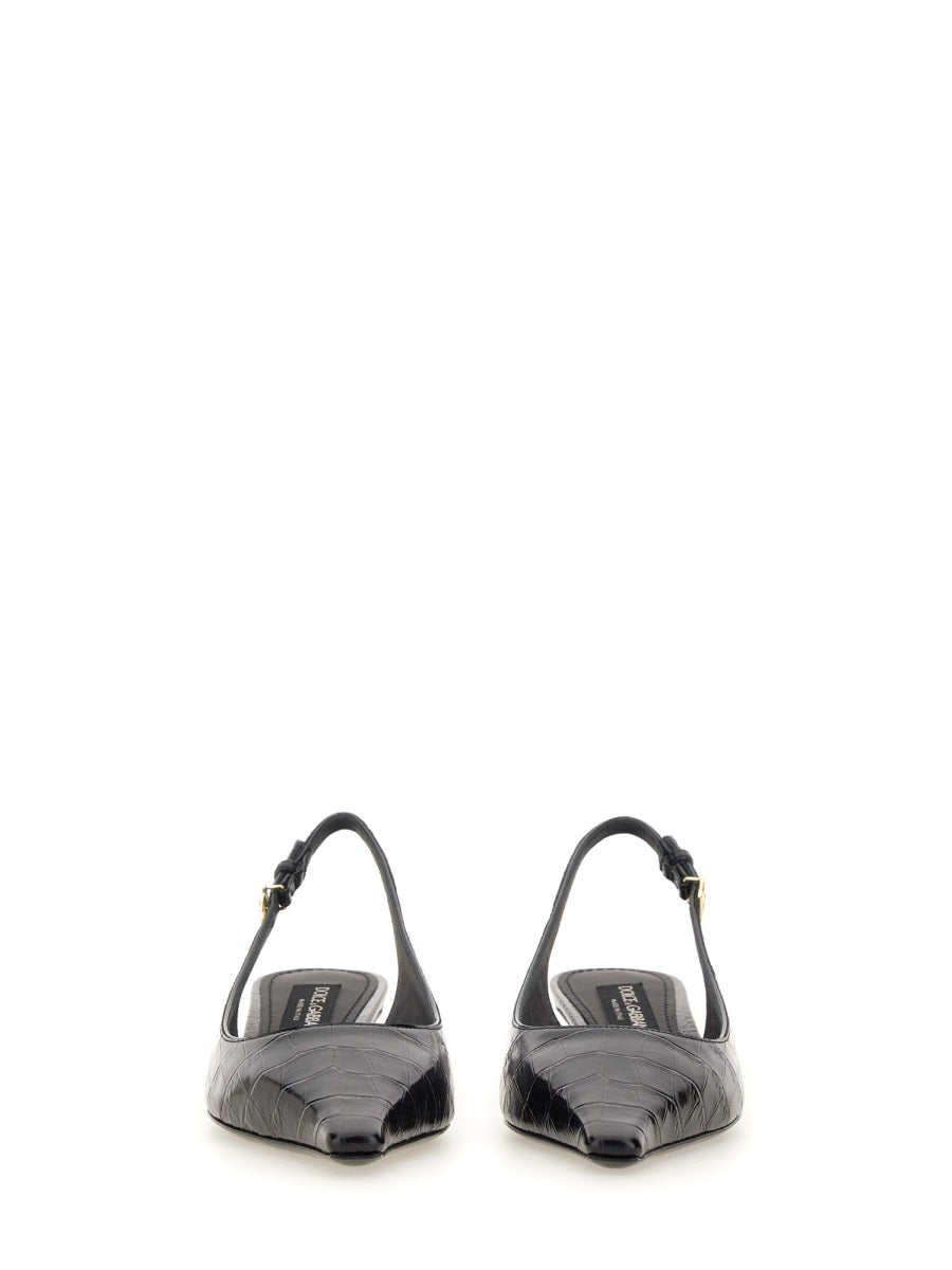 Dolce & Gabbana Women Slingback With Logo DOLCE & GABBANA
