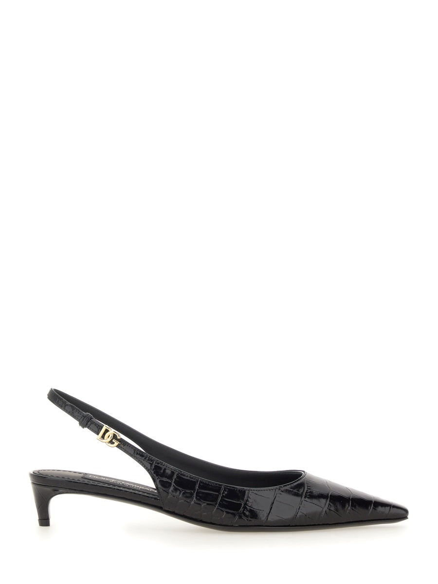 Dolce & Gabbana Women Slingback With Logo DOLCE & GABBANA