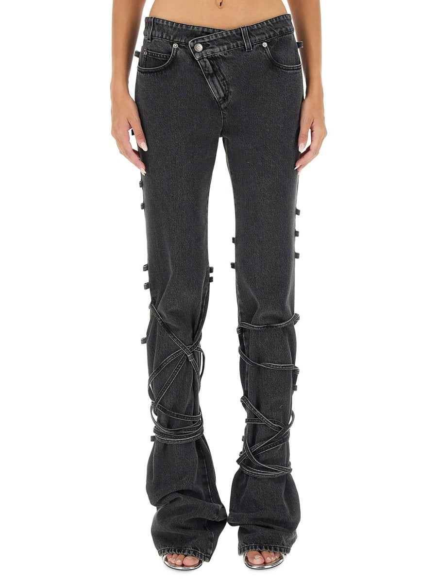 Alexander Mcqueen Women Jeans With Knotted Detail ALEXANDER MCQUEEN
