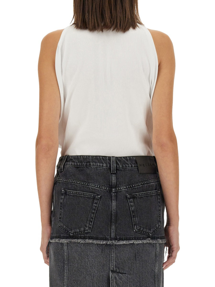 Alexander Mcqueen Women Ribbed Tank Top ALEXANDER MCQUEEN