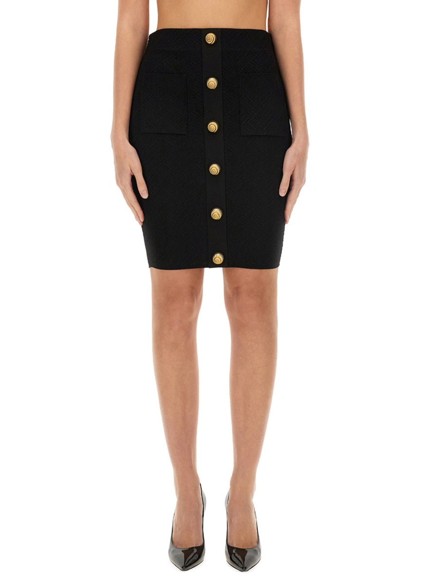 Balmain Women "Vichy" Knit Skirt BALMAIN