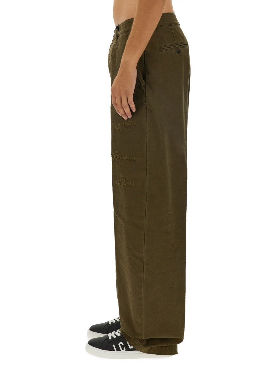 Dsquared Men Ripped Big Chino Pants DSQUARED2
