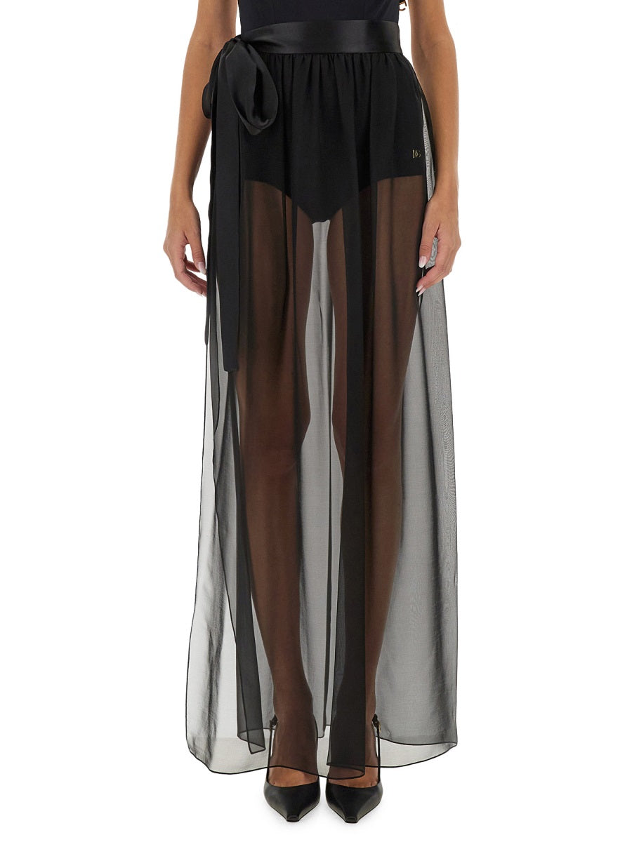Dolce & Gabbana Women Silk Chiffon Long Skirt DOLCE & GABBANA