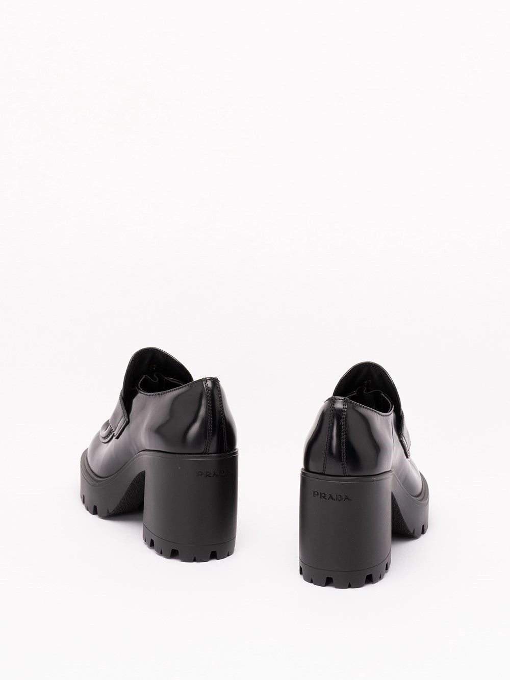 Prada Women Brushed Leather Loafers