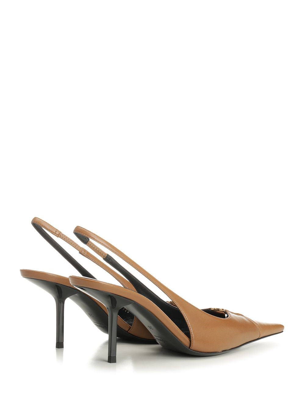 Saint Laurent Women “Babylone Breteuil” Backless Pumps In Smooth Leather. SAINT LAURENT