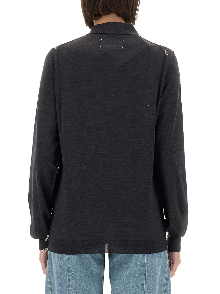 Maison Margiela Women Wool Polo. MAISON MARGIELA