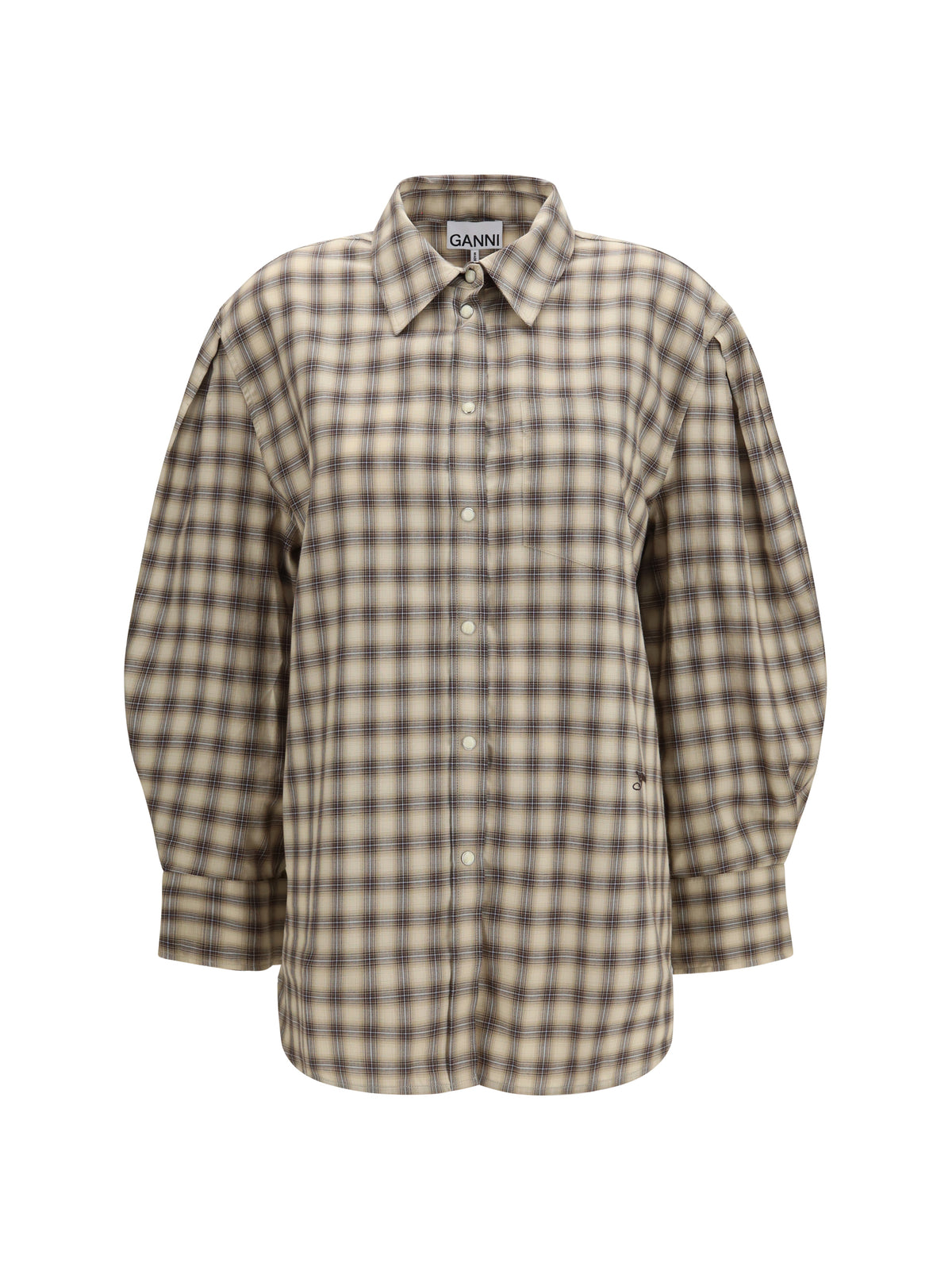Ganni Women Check Fannel Shirt GANNI