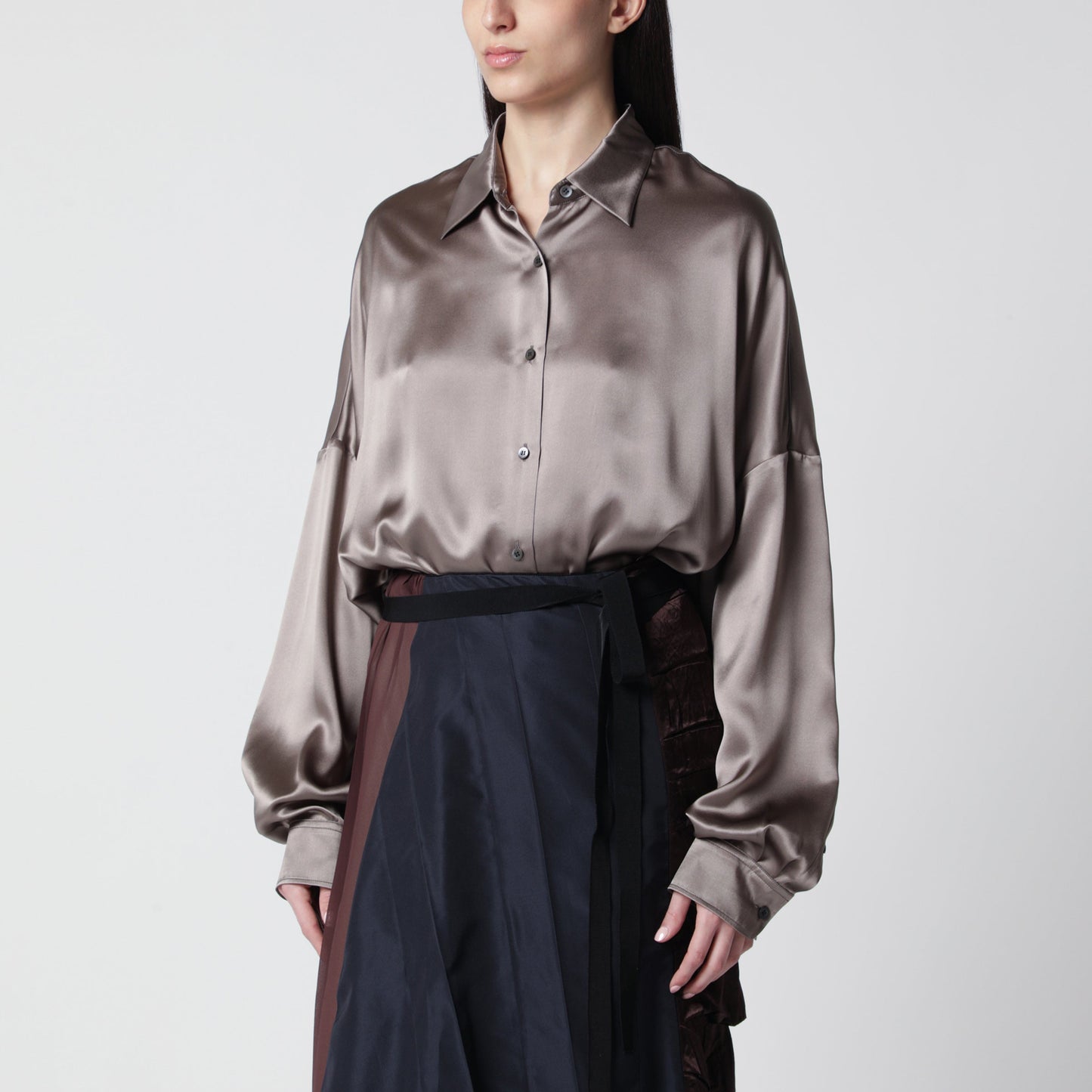 Dries Van Noten Shirt Taupe Color In Silk Women DRIES VAN NOTEN