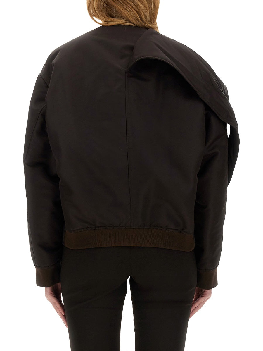 Courreges Women Bow Neck Bomber Jacket COURREGES