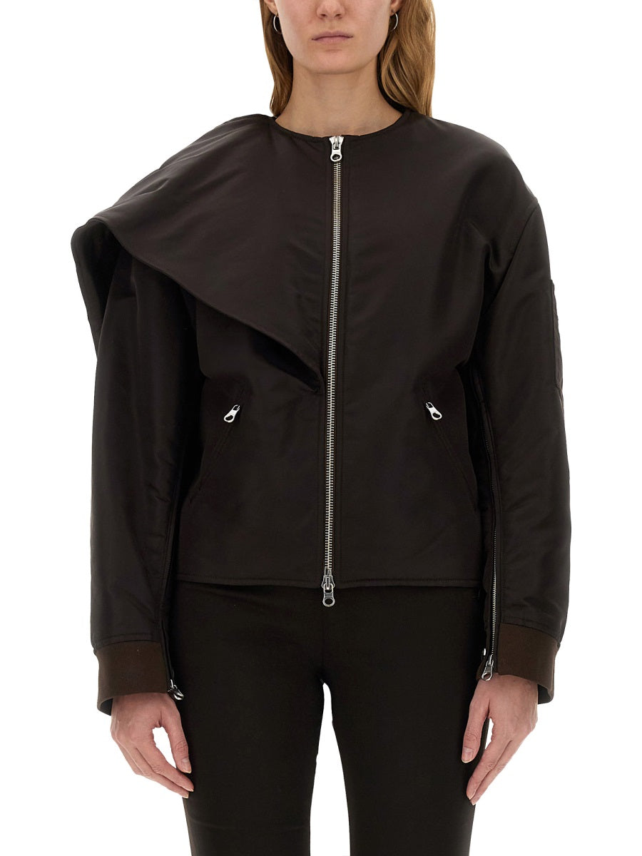 Courreges Women Bow Neck Bomber Jacket COURREGES