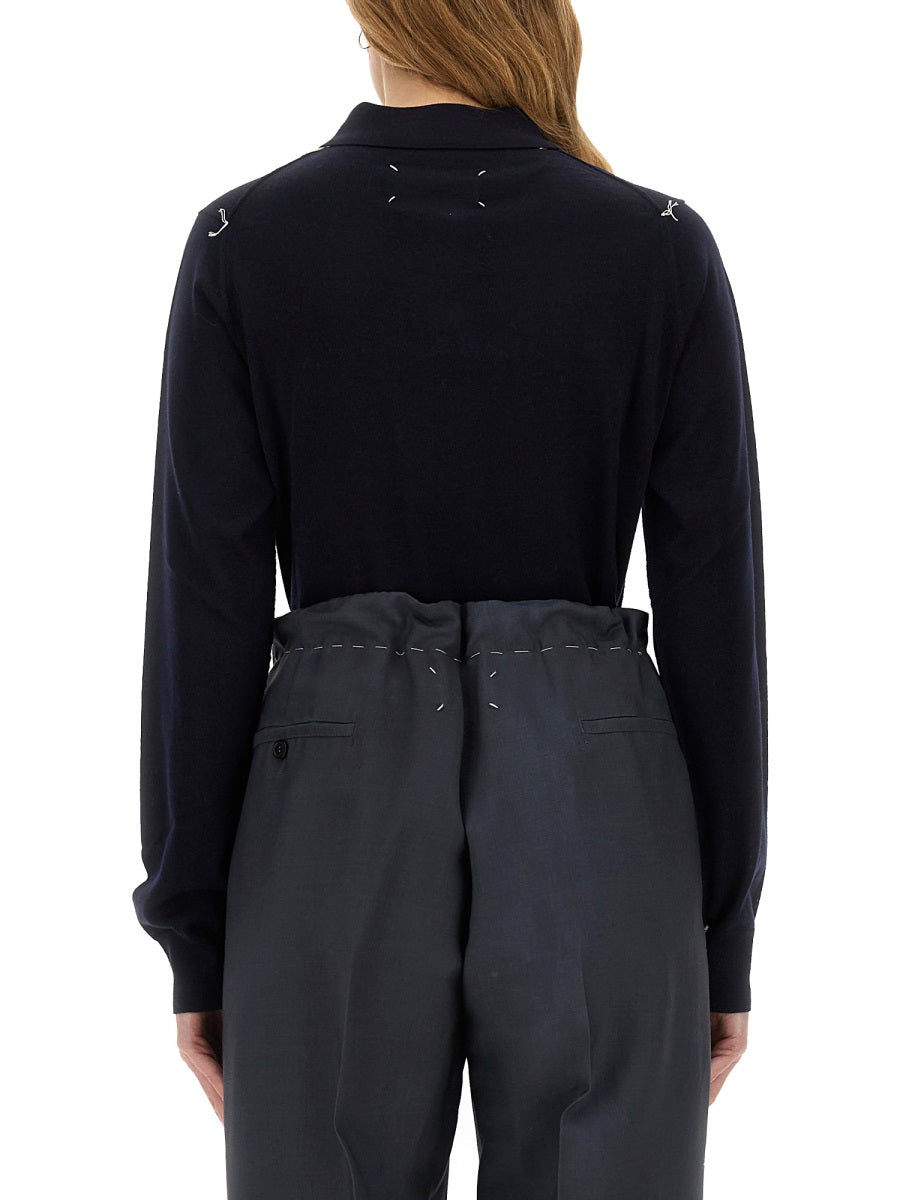 Maison Margiela Women Wool Polo. MAISON MARGIELA