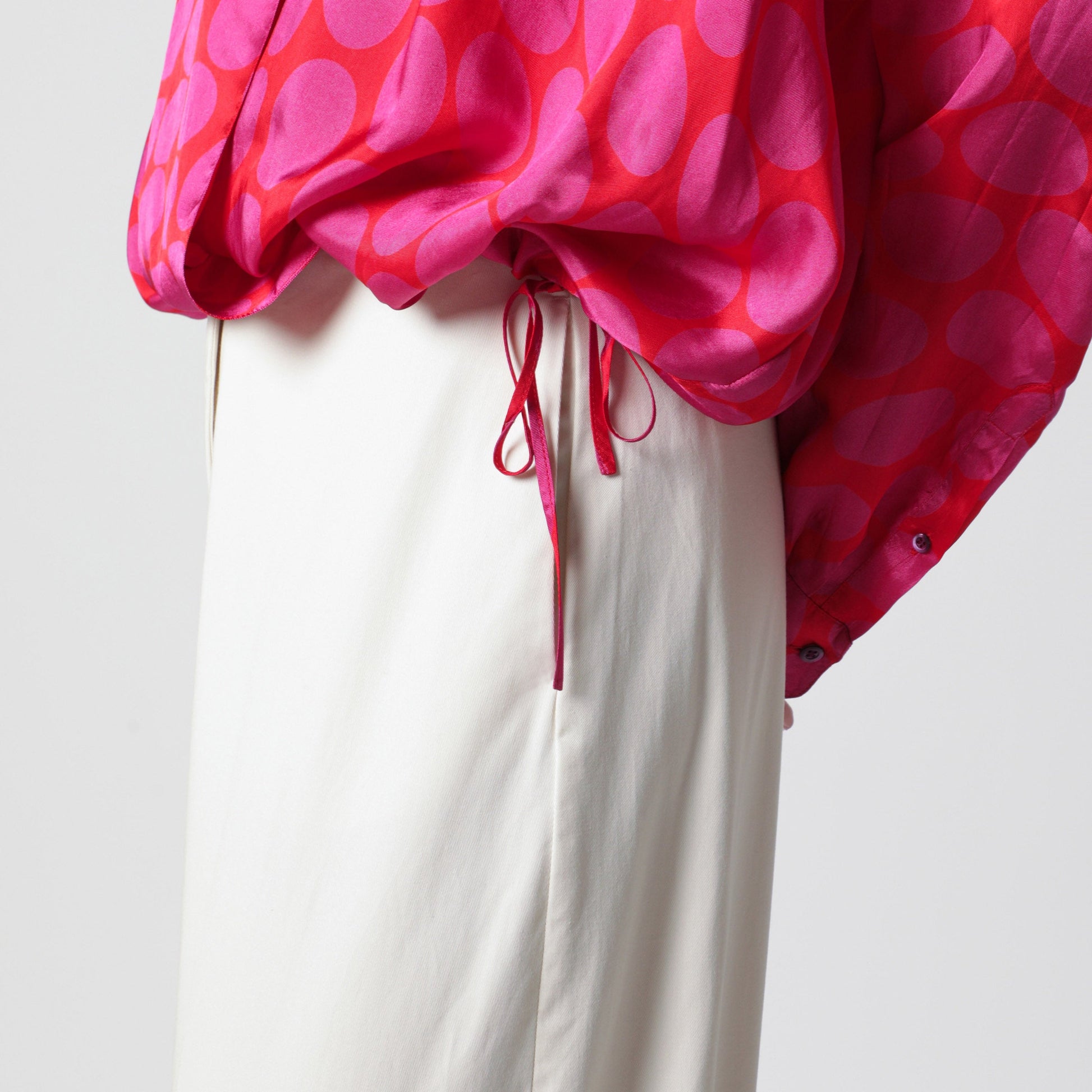 Dries Van Noten Crossed Shirt With Fuchsia Print Women DRIES VAN NOTEN