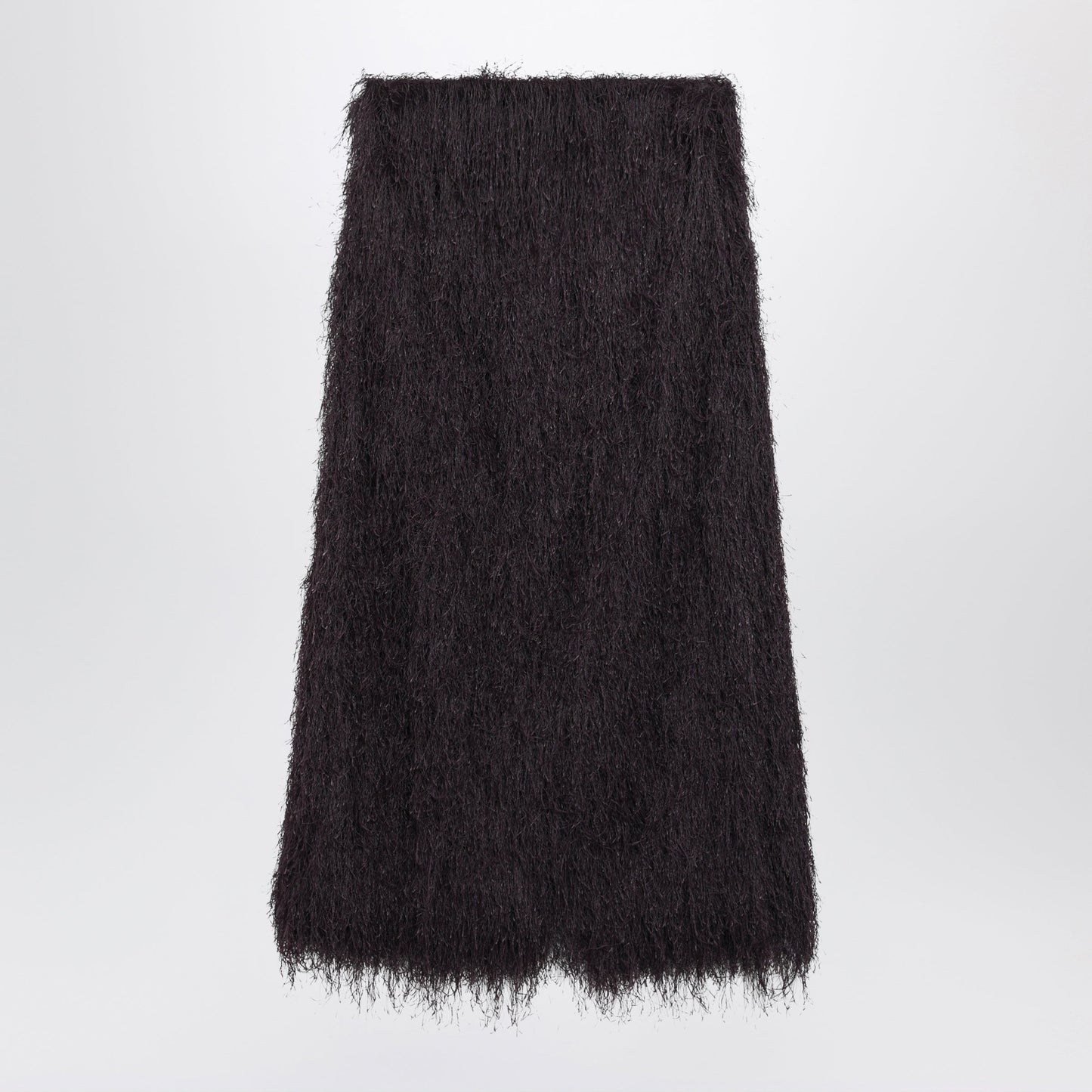 Dries Van Noten Dark Purple Midi Skirt With Fringes Women DRIES VAN NOTEN