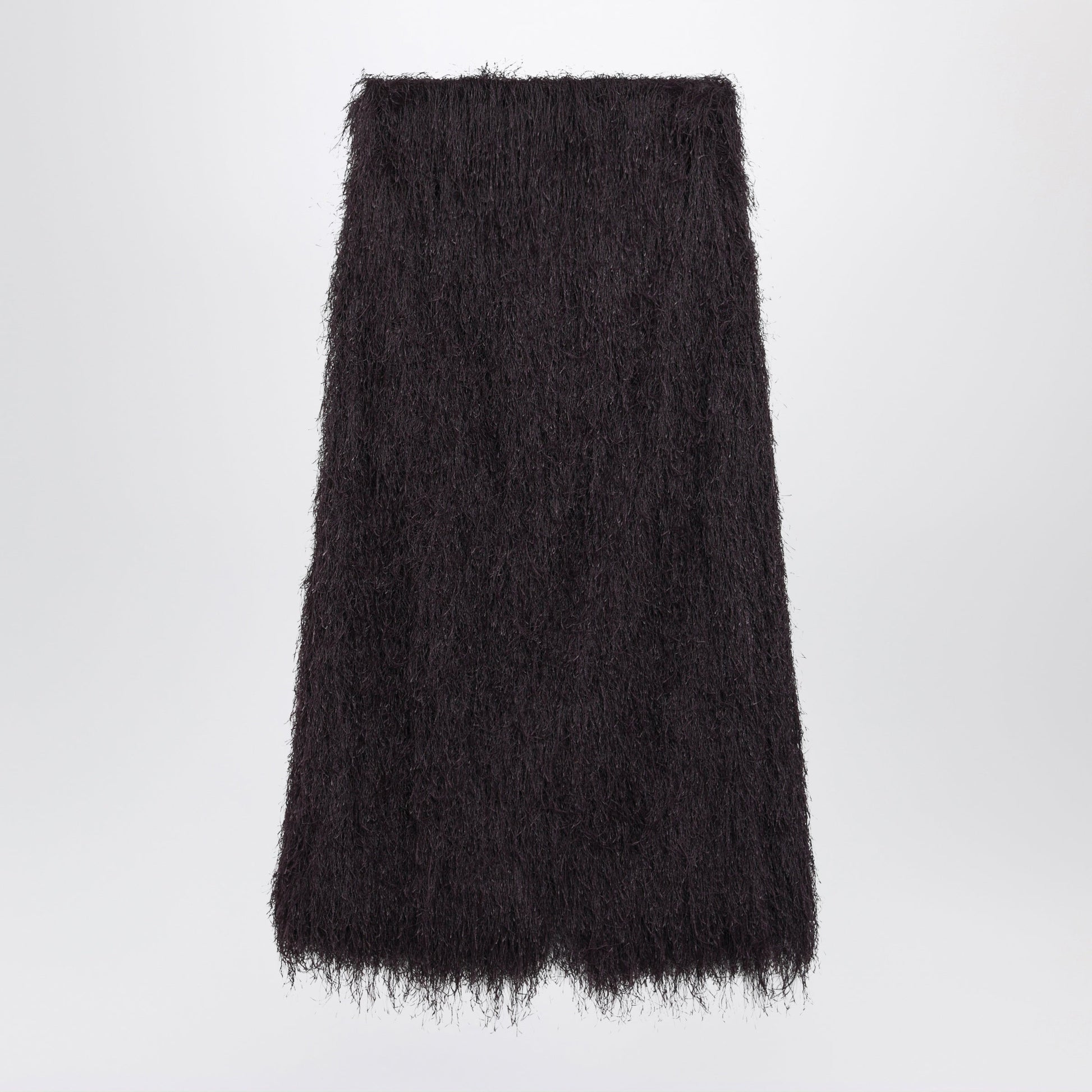 Dries Van Noten Dark Purple Midi Skirt With Fringes Women DRIES VAN NOTEN