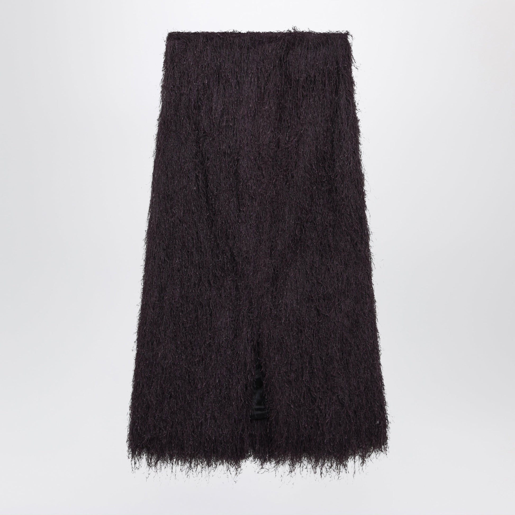 Dries Van Noten Dark Purple Midi Skirt With Fringes Women DRIES VAN NOTEN
