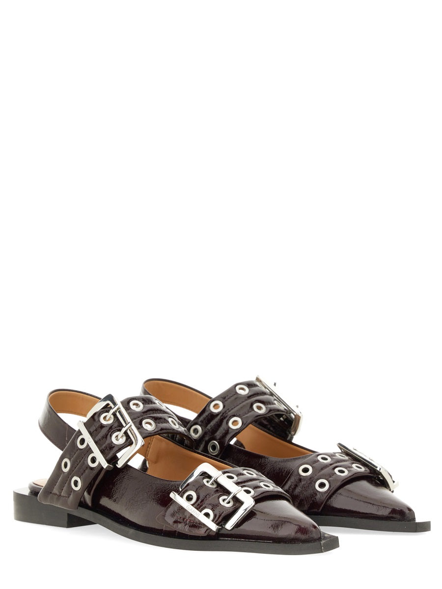 Ganni Women Ballerina Con Fibbia GANNI