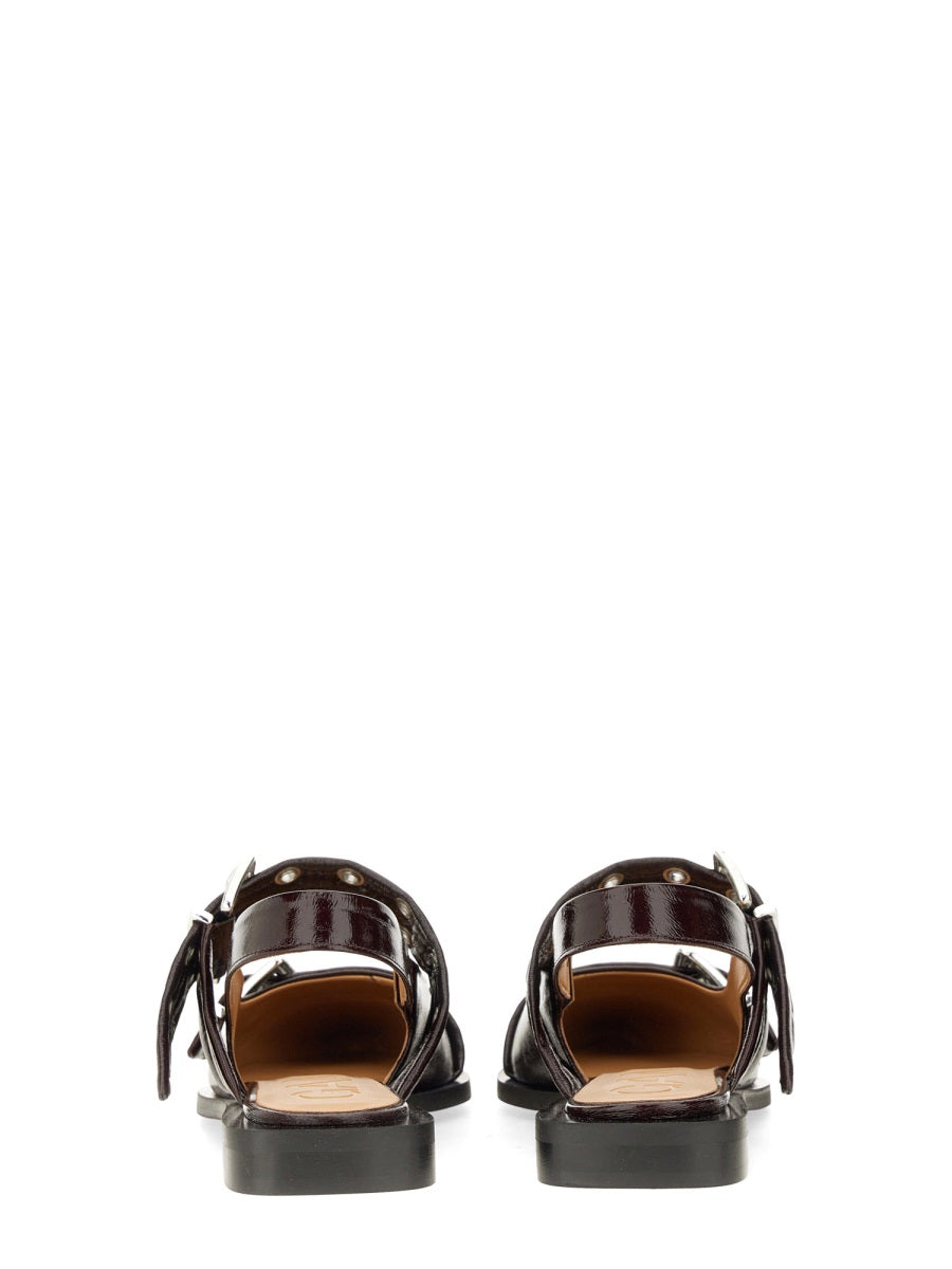 Ganni Women Ballerina Con Fibbia GANNI