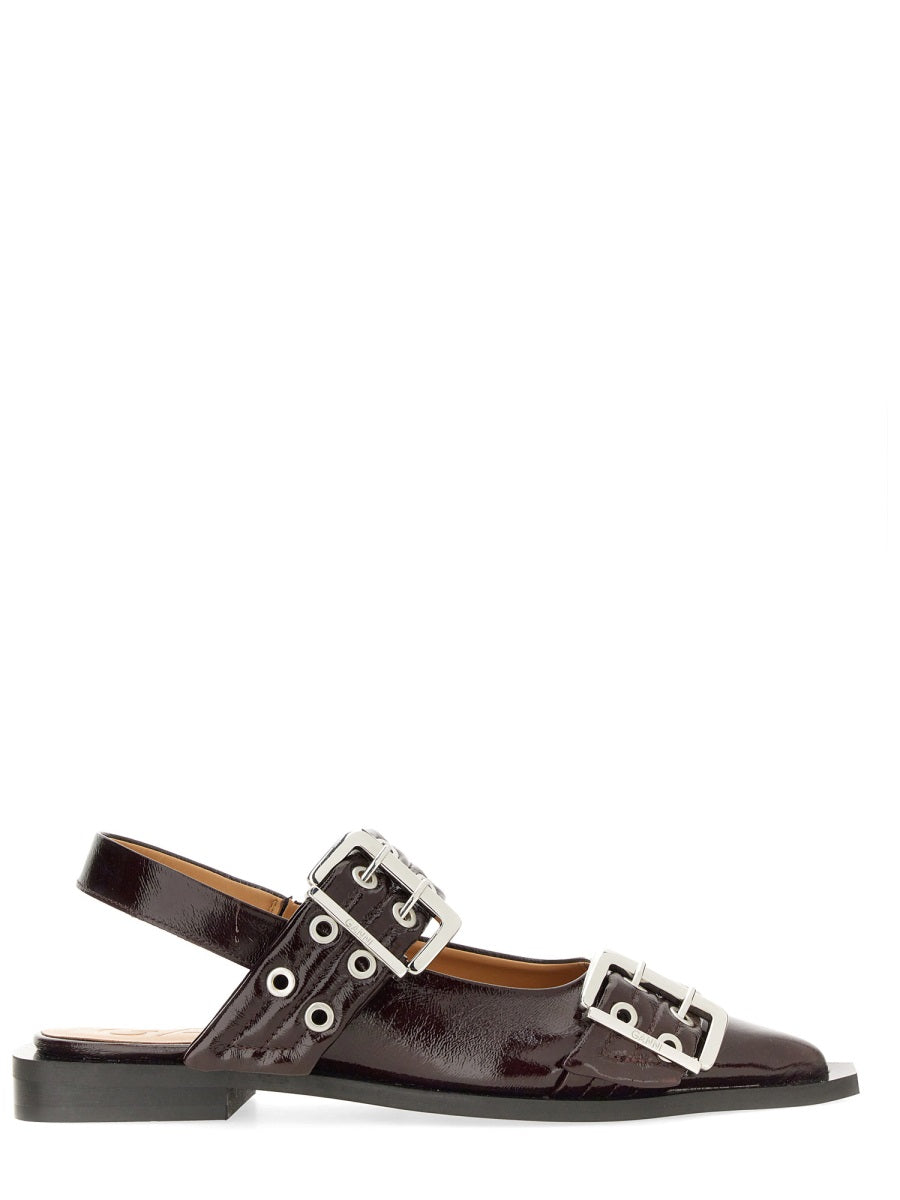 Ganni Women Ballerina Con Fibbia GANNI