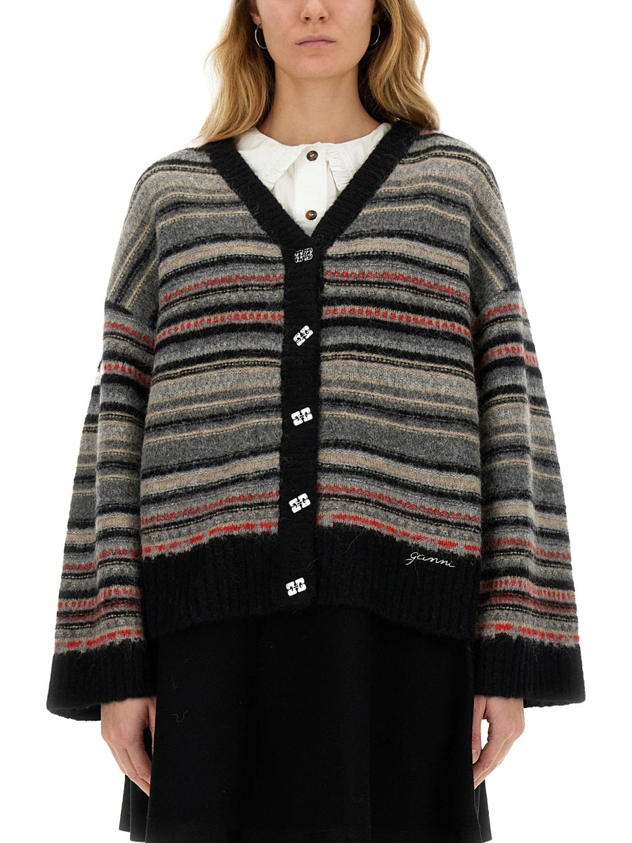 Ganni Women Boxy Fit Cardigan GANNI