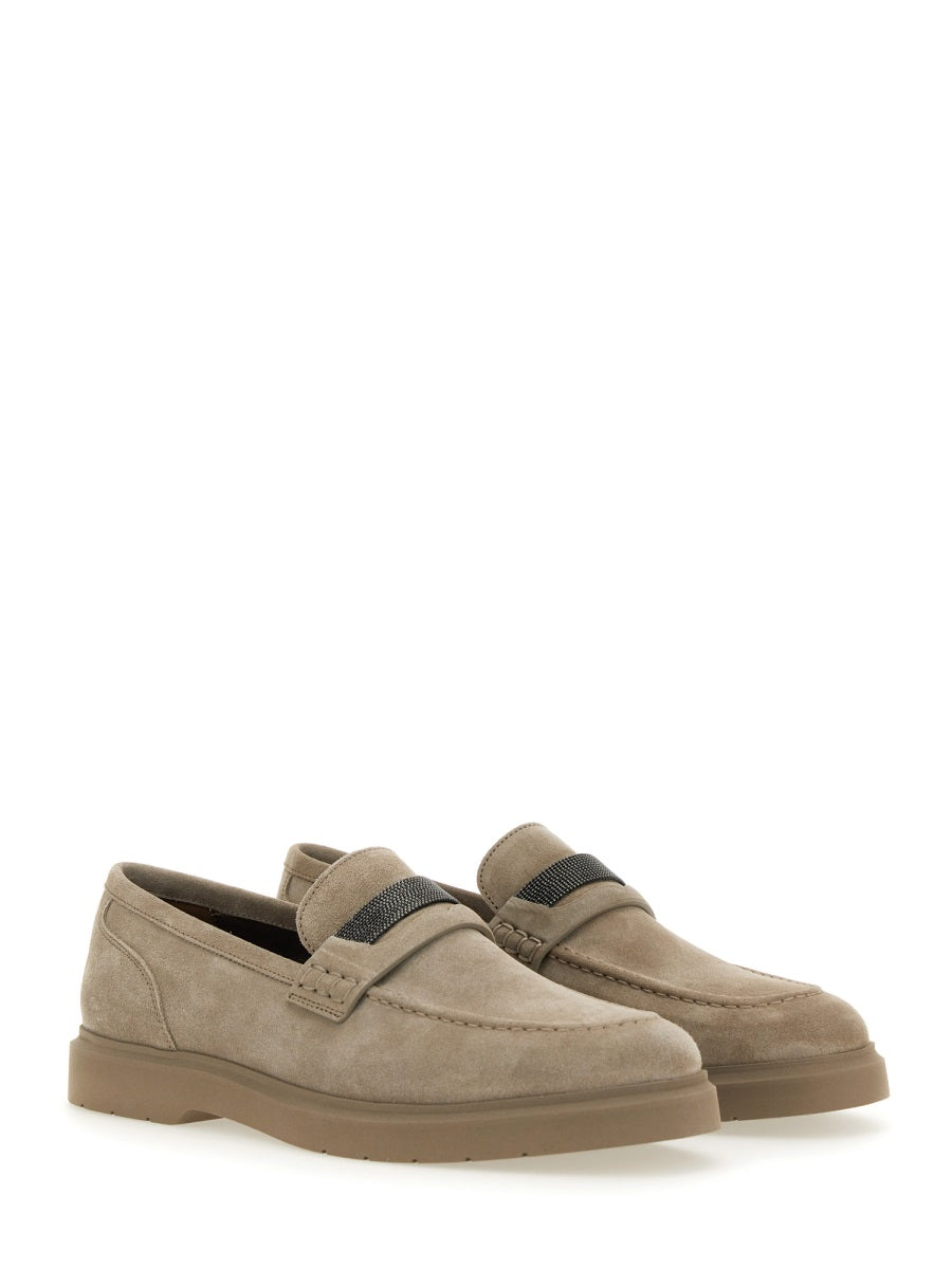 Brunello Cucinelli Women Suede "Penny" Loafer BRUNELLO CUCINELLI
