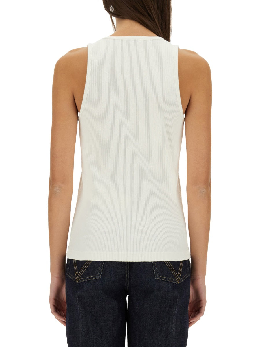 Bottega Veneta Women Ribbed Cotton Jersey Top BOTTEGA VENETA
