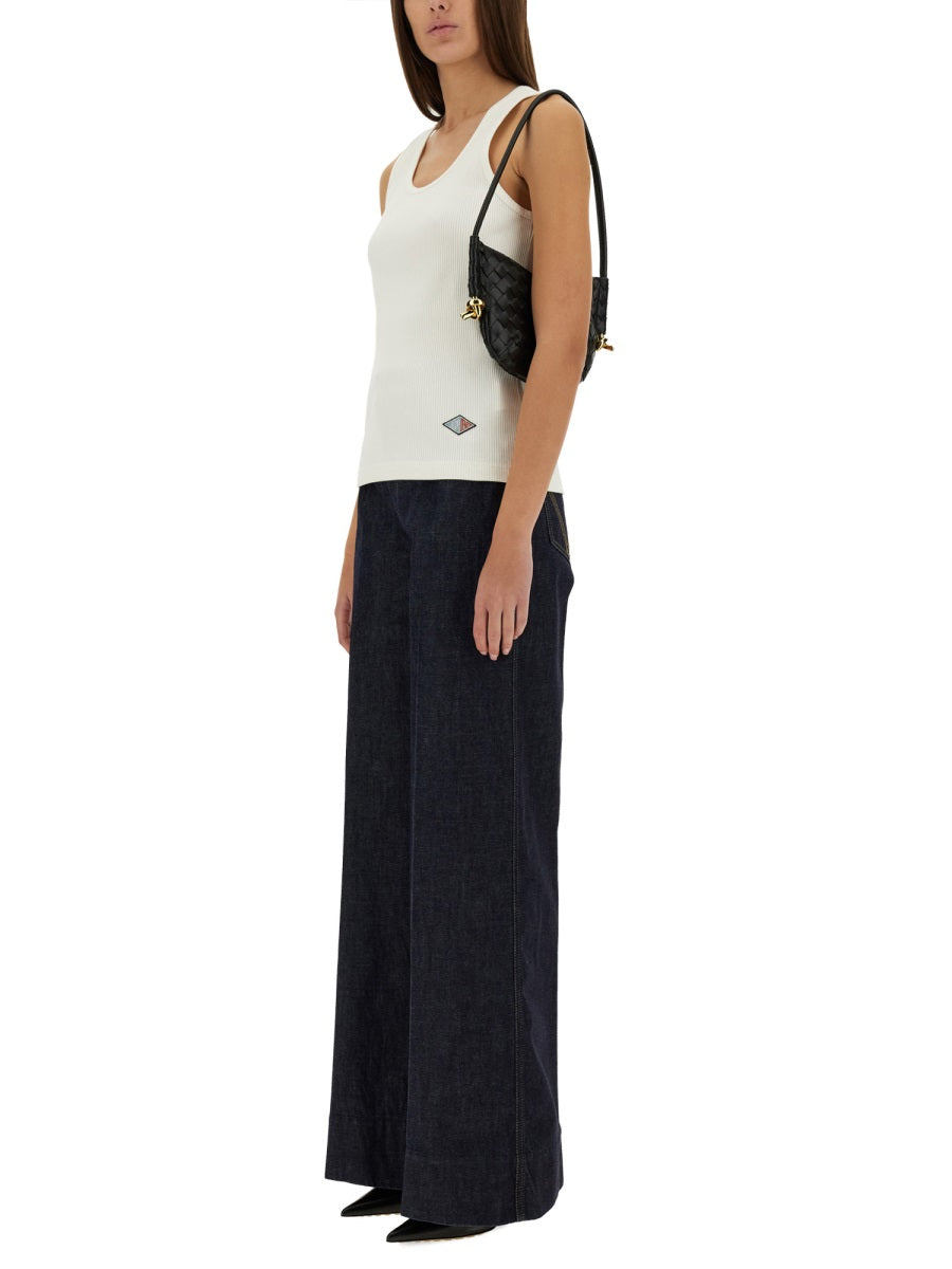 Bottega Veneta Women Ribbed Cotton Jersey Top BOTTEGA VENETA