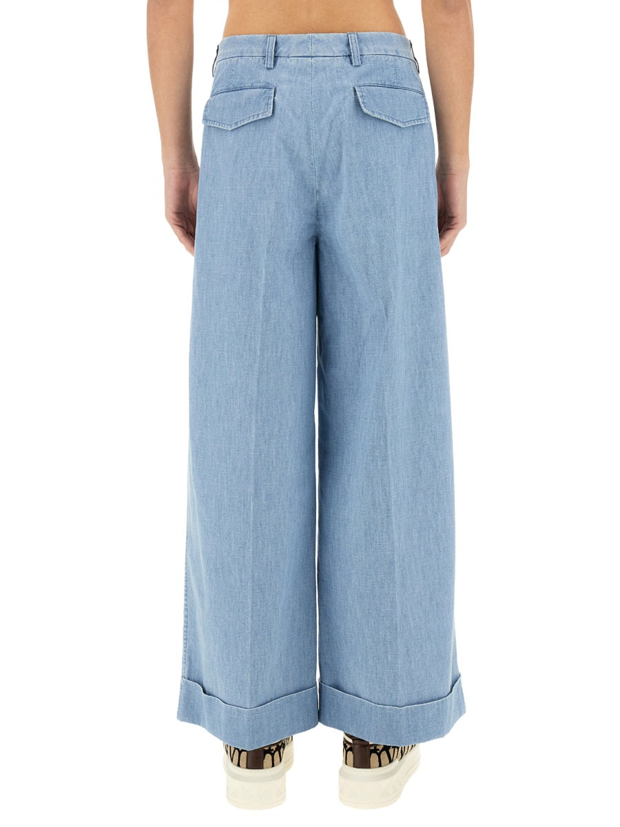 Valentino Men Denim Pants With Lapels VALENTINO